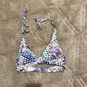 Athleta multi colored bikini top